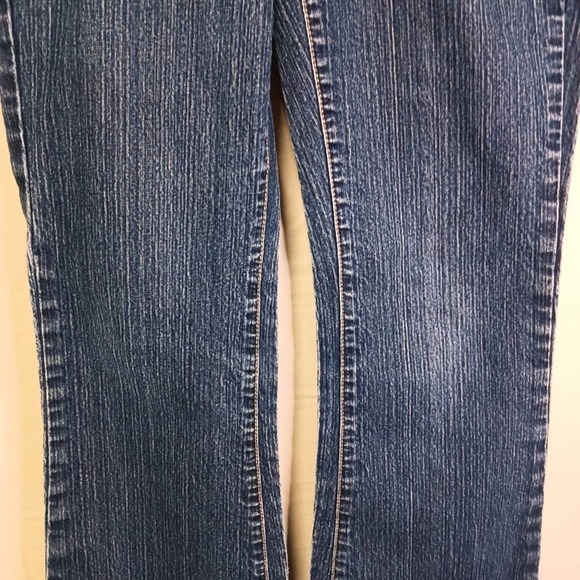 CALVIN Klein Women's Flare Jeans Blue Denim Medium Wash Low Rise Bootcut Sz 4 - Picture 3 of 10